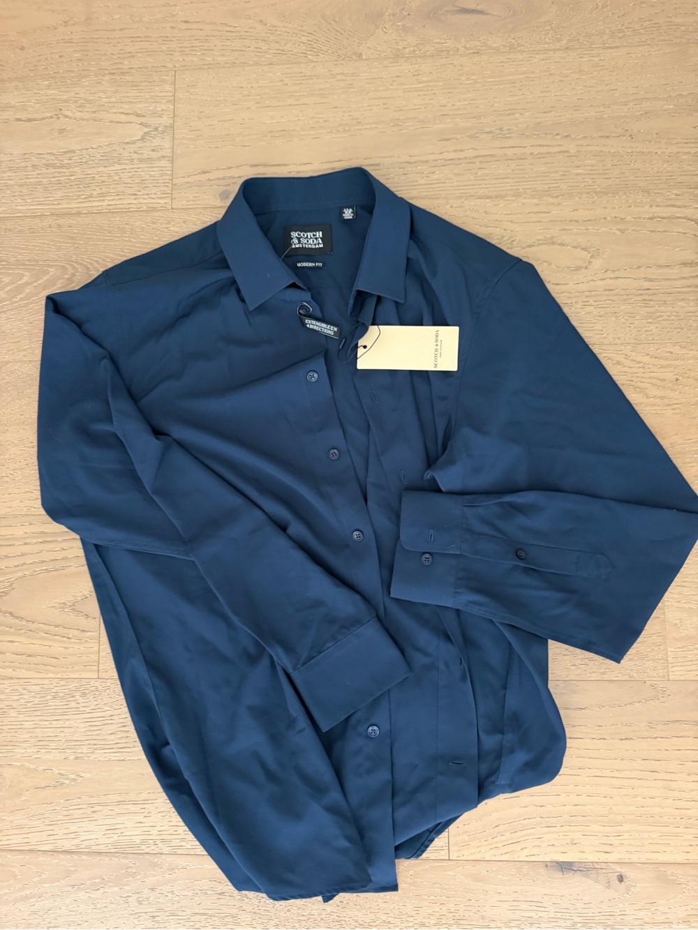 Scotch & Soda Men's Deep Blue Dress Shirt